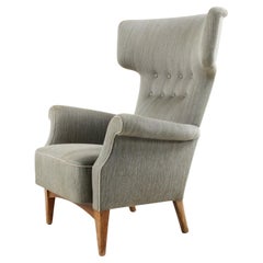 Fritz Hansen 1950s Wingback Chair Model 8023 in Teak Danish Midcentury