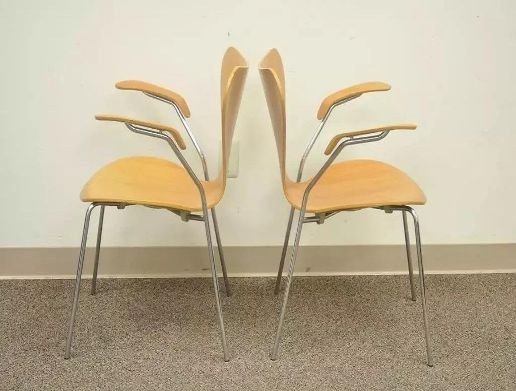 Fritz Hansen Arne Jacobsen Knoll Serie 7 Poltrone Danesi in Teak (A) - Coppia in vendita 5