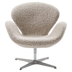Used Fritz Hansen - Arne Jacobsen Swan Chair - Holly Hunt Alpaca Upholstery