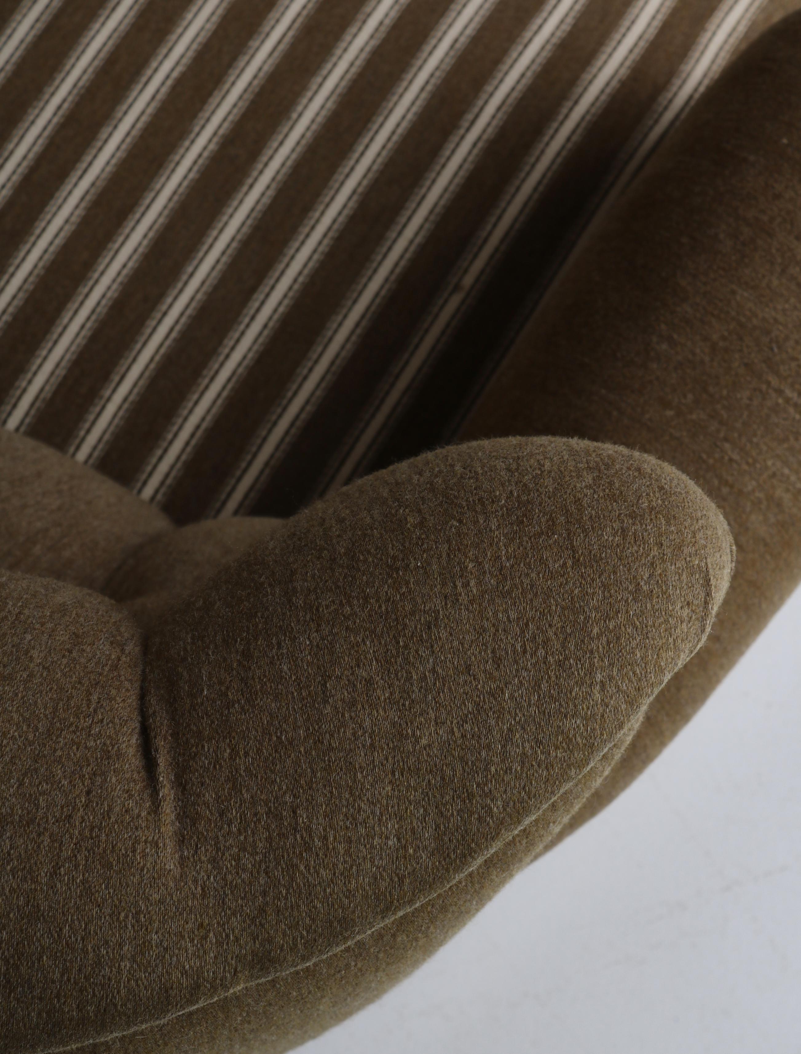 Fauteuils modernes danois Fritz Hansen en orme et laine Savak, années 1940, Danemark 12