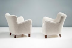 Fritz Hansen Boucle Lounge Chairs, c1940s