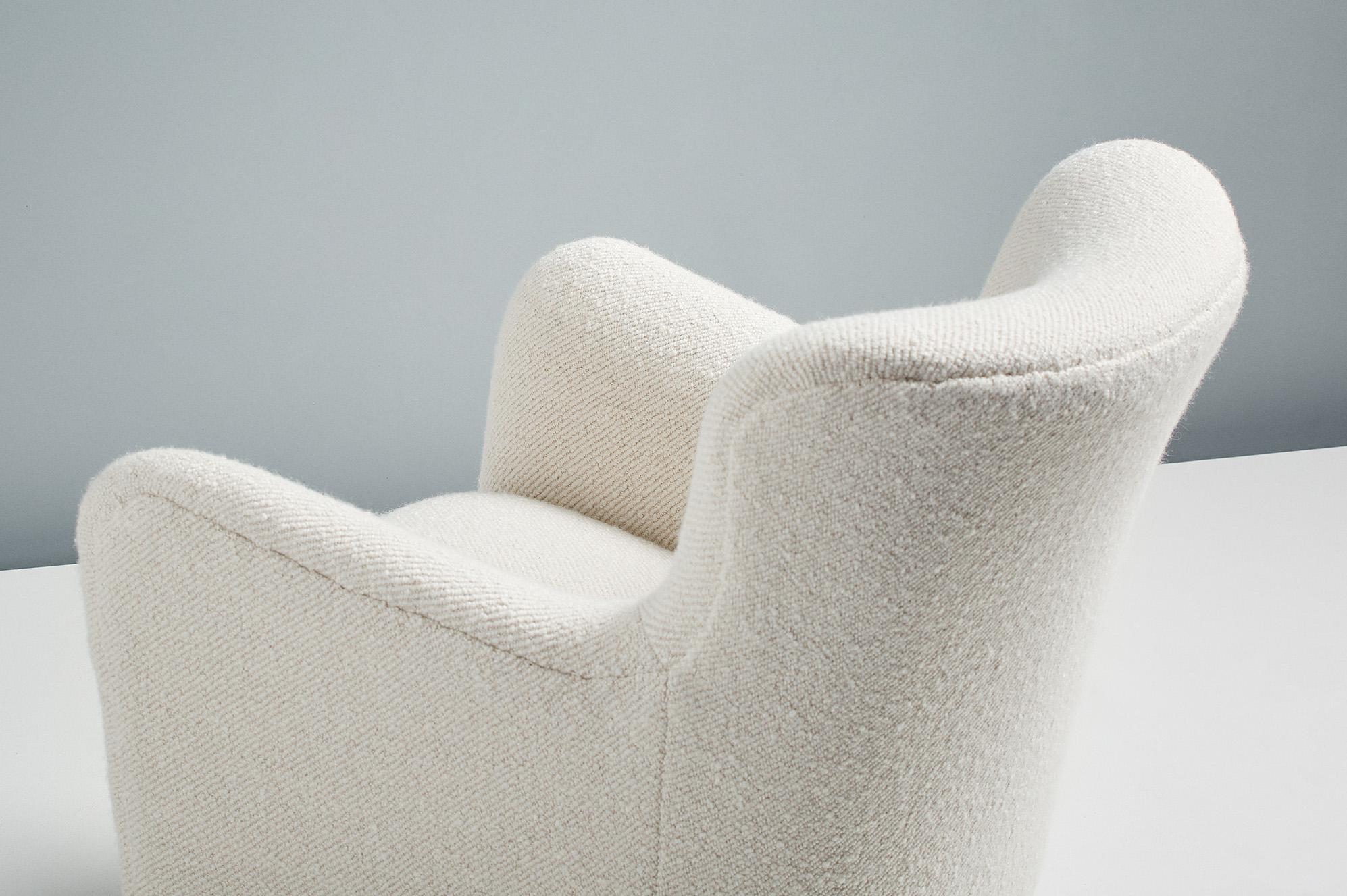 Mid-20th Century Fritz Hansen Boucle Lounge Chairs, c1940s
