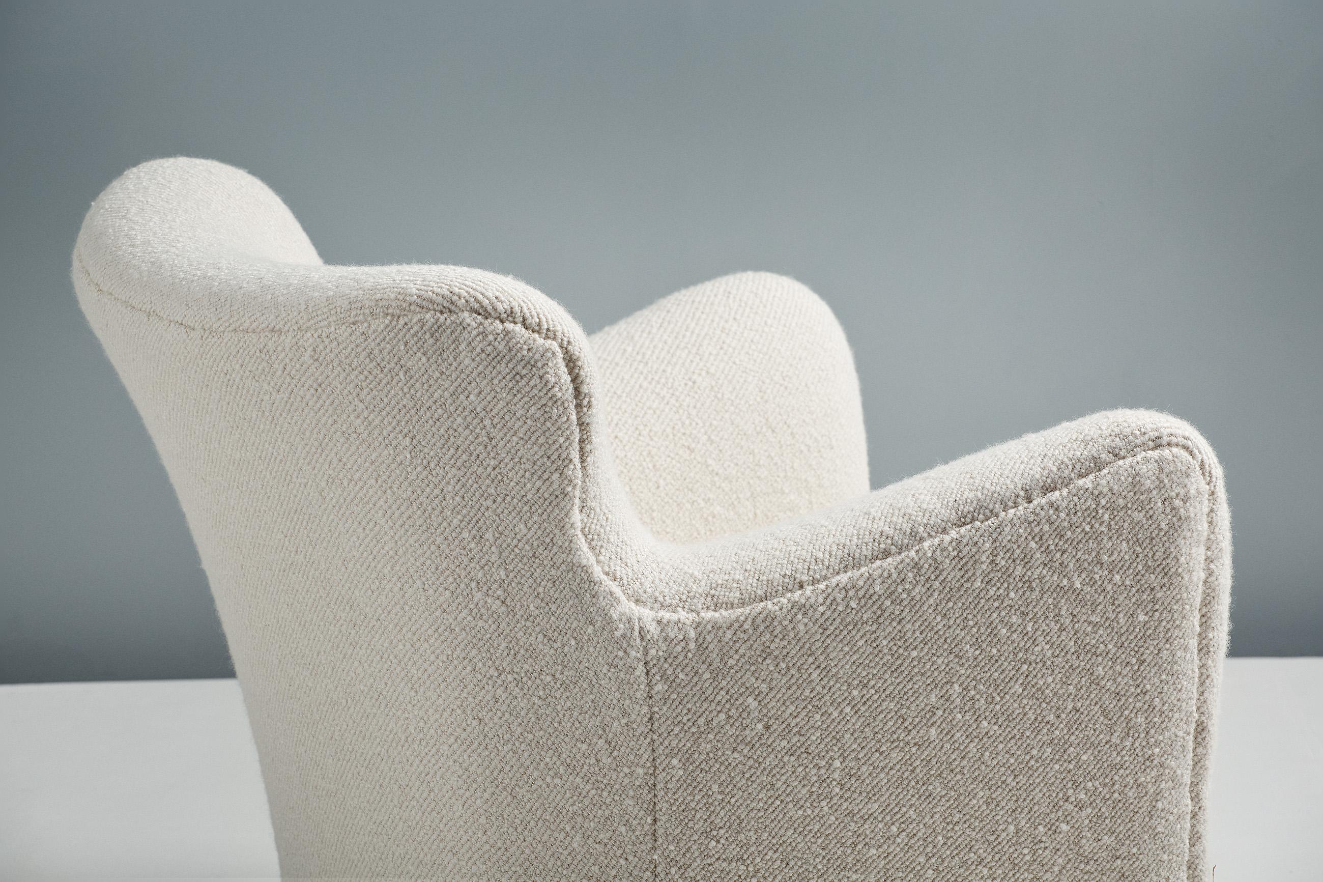 Fritz Hansen Boucle Lounge Chairs, c1940s 1