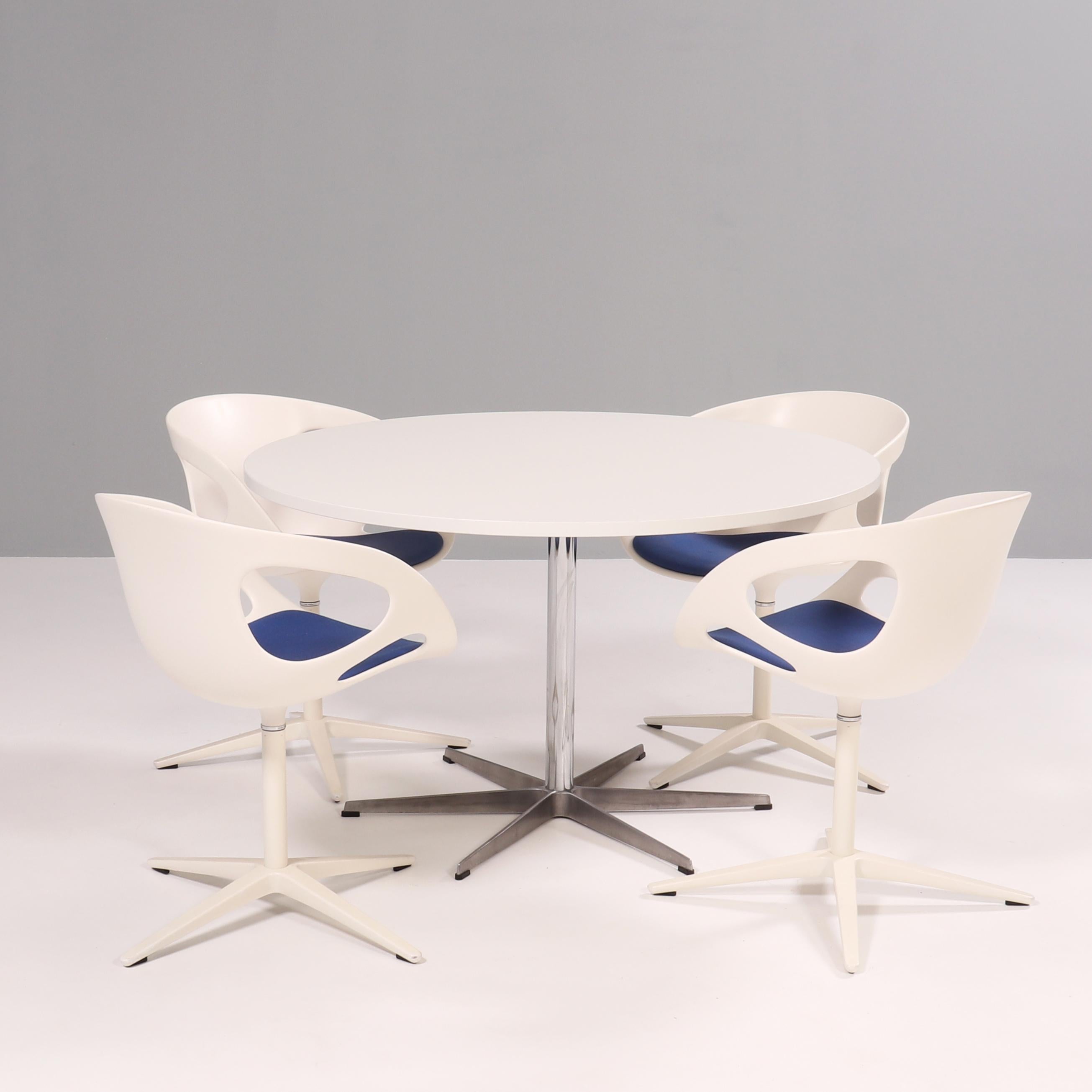 Fritz Hansen by Arne Jacobsen Circular White Dining Table 1