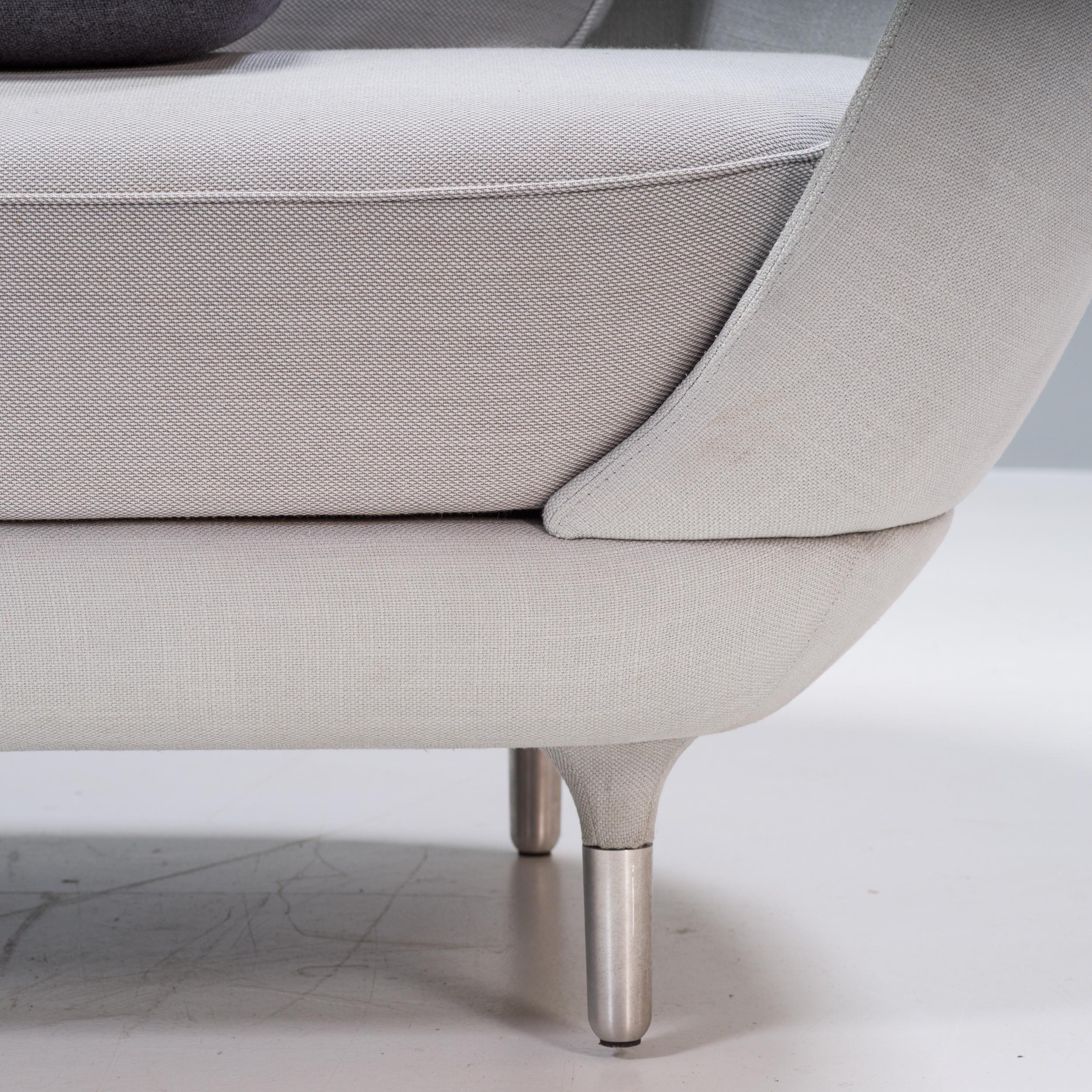 Contemporary Fritz Hansen by Jaime Hayón Grey Favn Three Seater Sofa