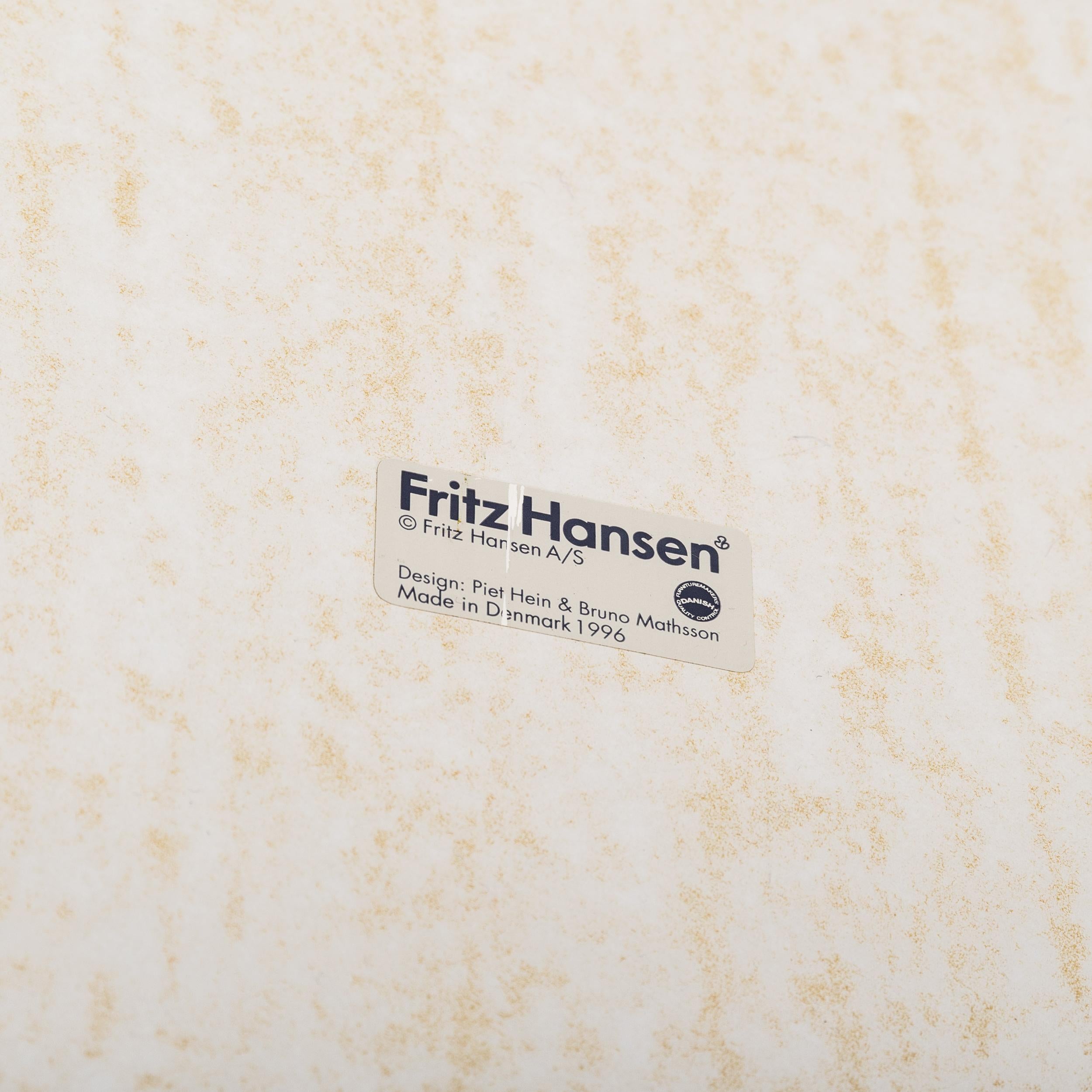 Late 20th Century Fritz Hansen by Piet Hein and Bruno Mathsson White Super-Elliptic Table, 1996