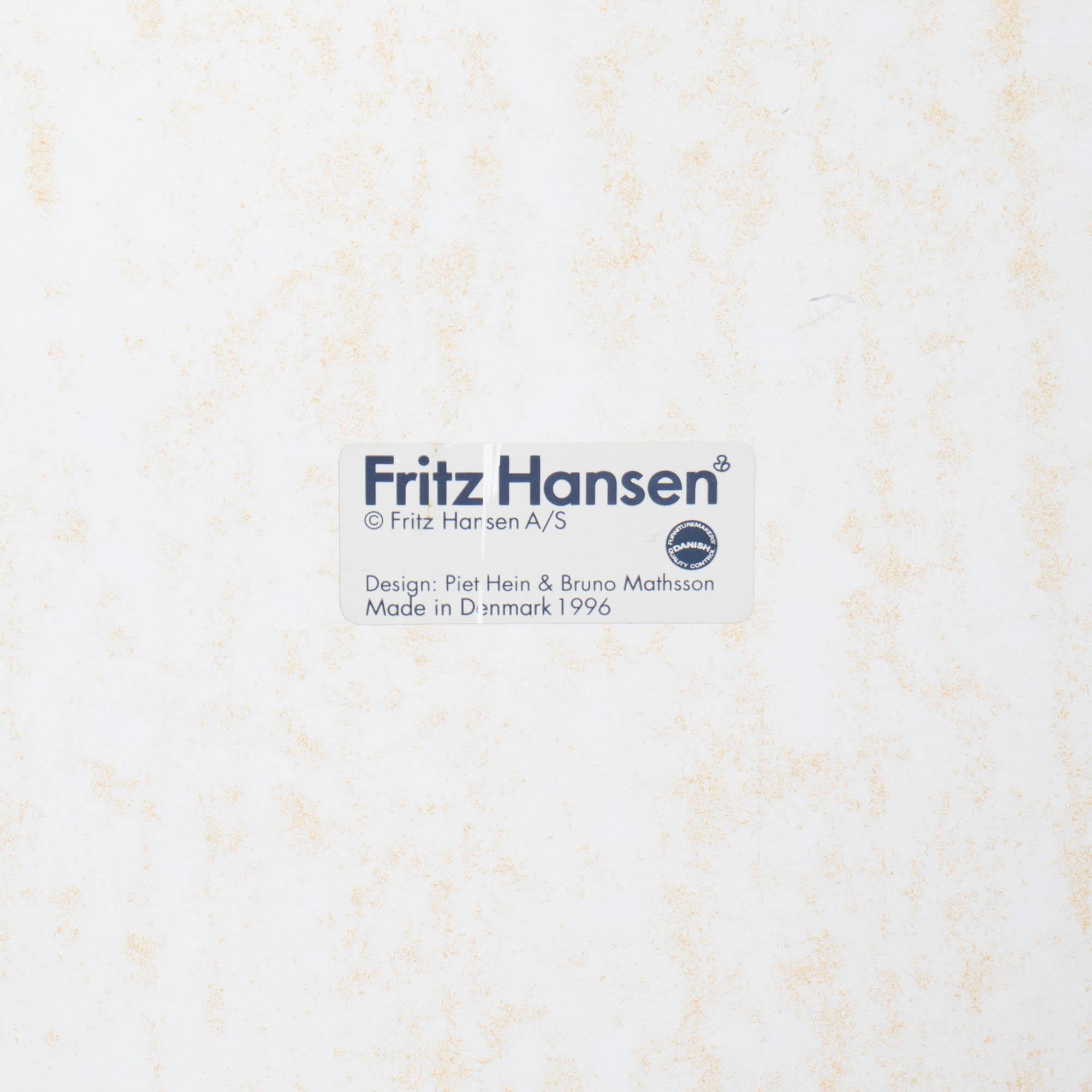 Fritz Hansen by Piet Hein and Bruno Mathsson White Super-Elliptic Table, 1996 2