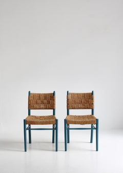 Chaises Fritz Hansen ""1572"" par Karl Scrøder, bois de hêtre et vannerie, Danemark, années 1930