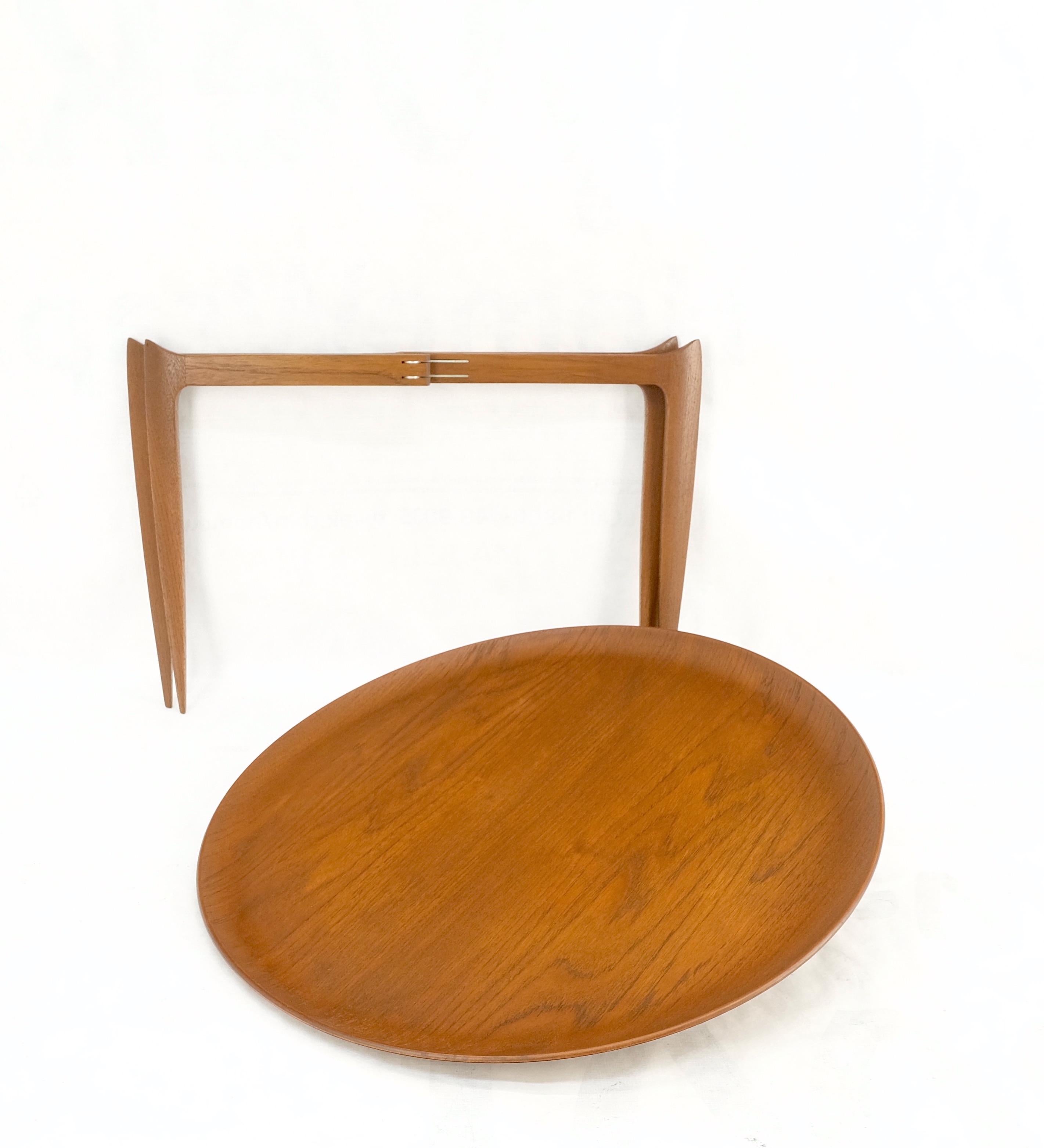 Fritz Hansen Danish Mid-Century Modern Folding Coffee Table Stand Tray Top Mint! For Sale 9