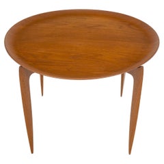 Fritz Hansen Mesa de centro plegable danesa de mediados de siglo con bandeja superior ¡Menta!