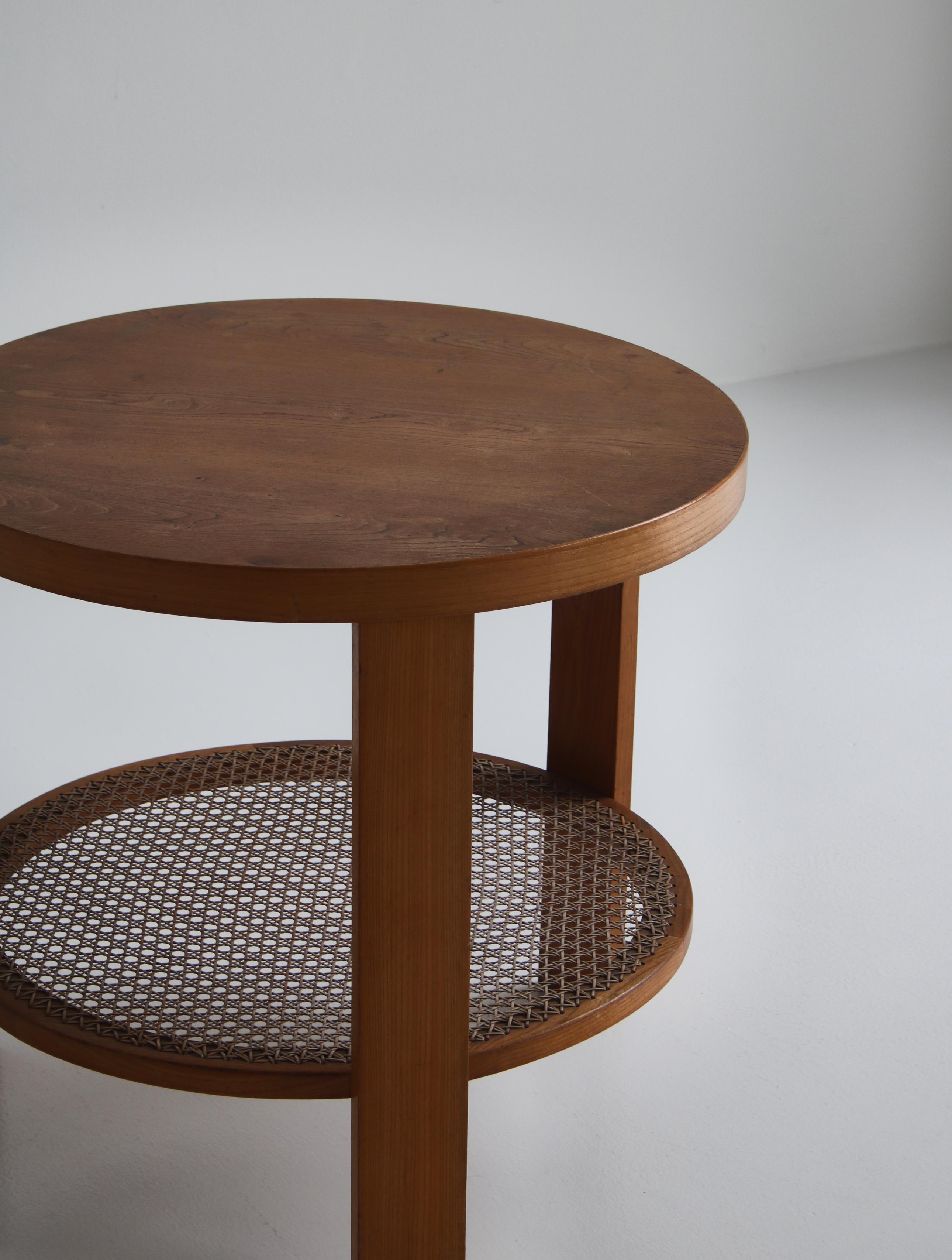 Cane Fritz Hansen Danish Modern Side Table 