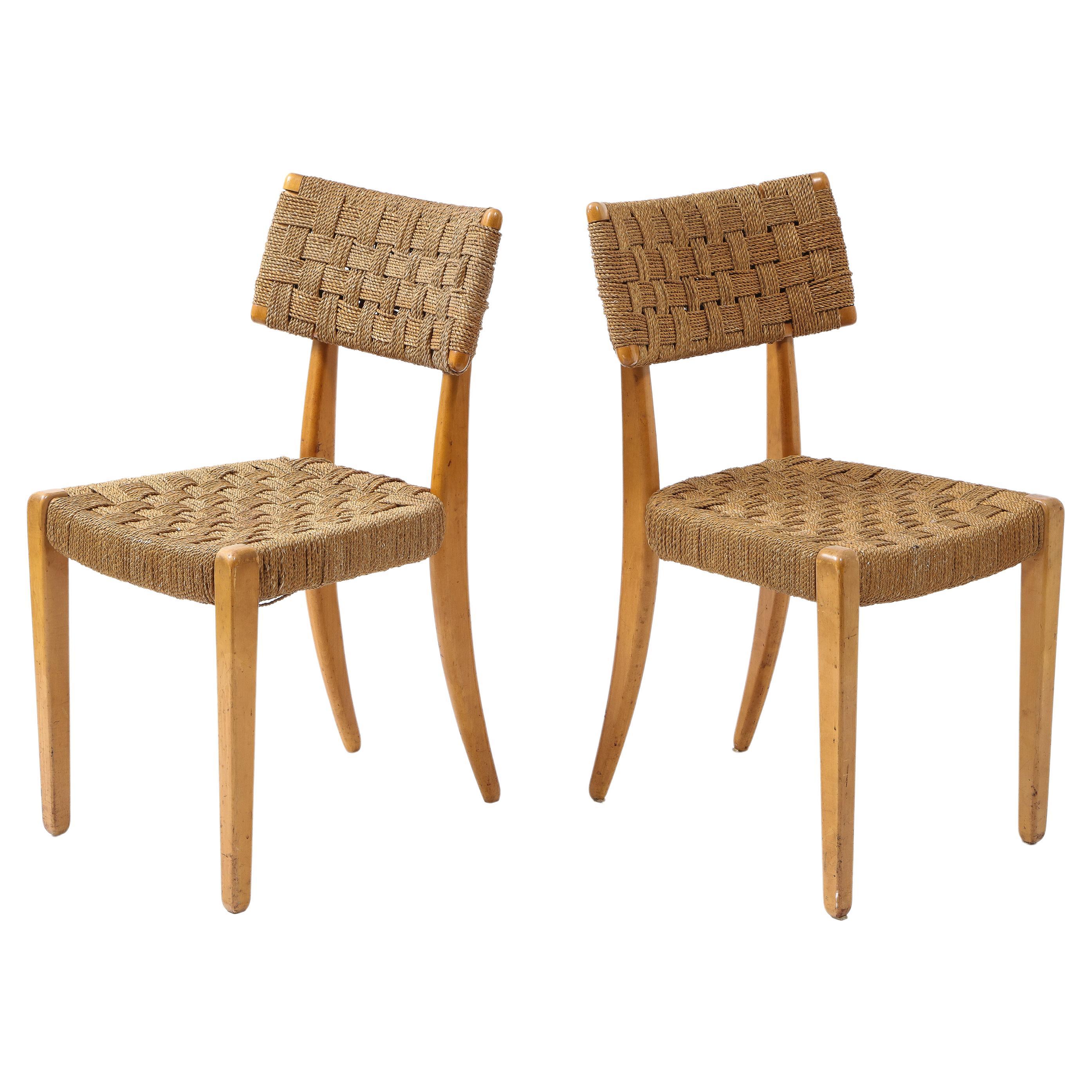 Fritz Hansen Dining Chairs by Karl Schrøder "Model 1572" Denmark 1930's For Sale