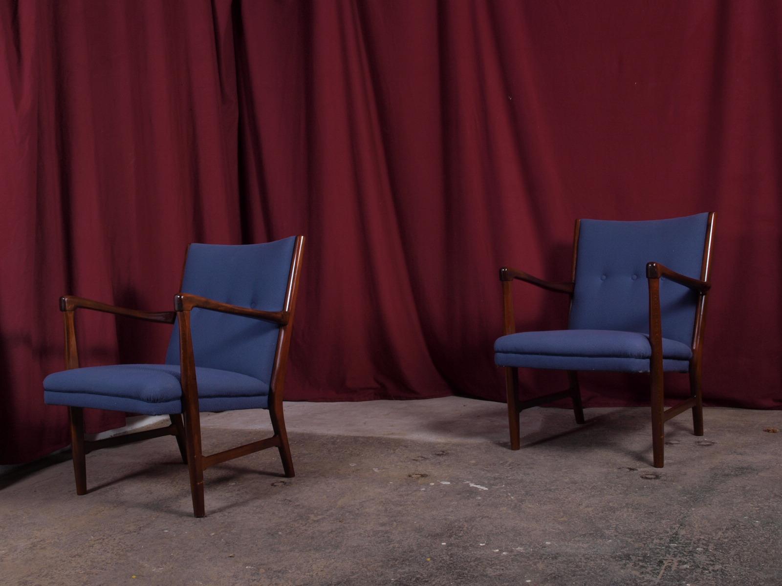 Fritz Hansen Easy Chairs Made in Denmark 1960s 2