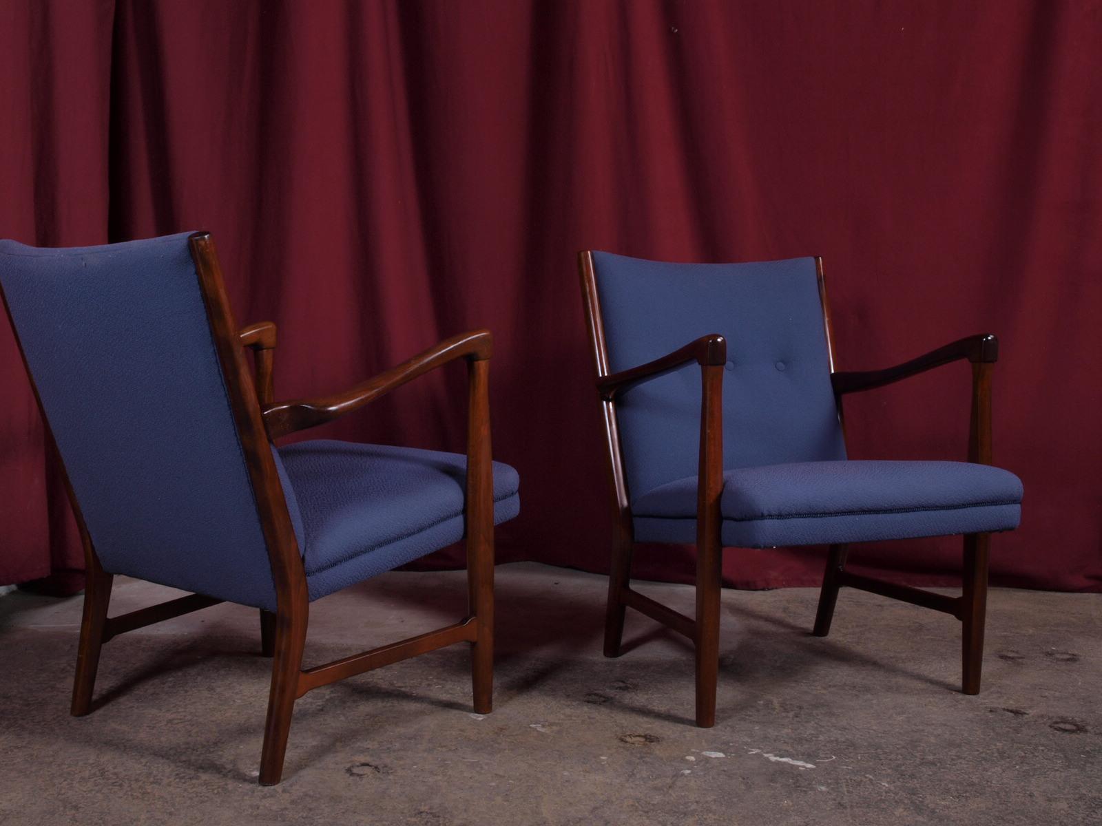 Fritz Hansen Easy Chairs Made in Denmark 1960s 6