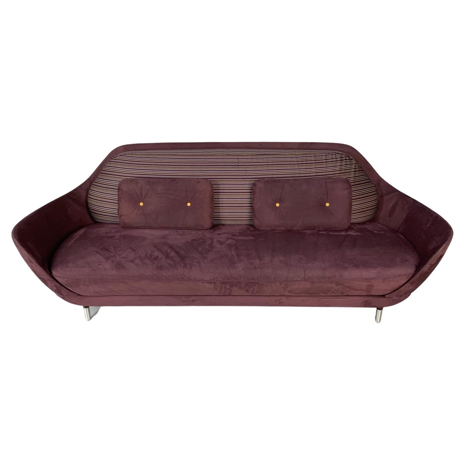 Fritz Hansen “Favn Jh3” Sofa, in Purple Alcantara For Sale