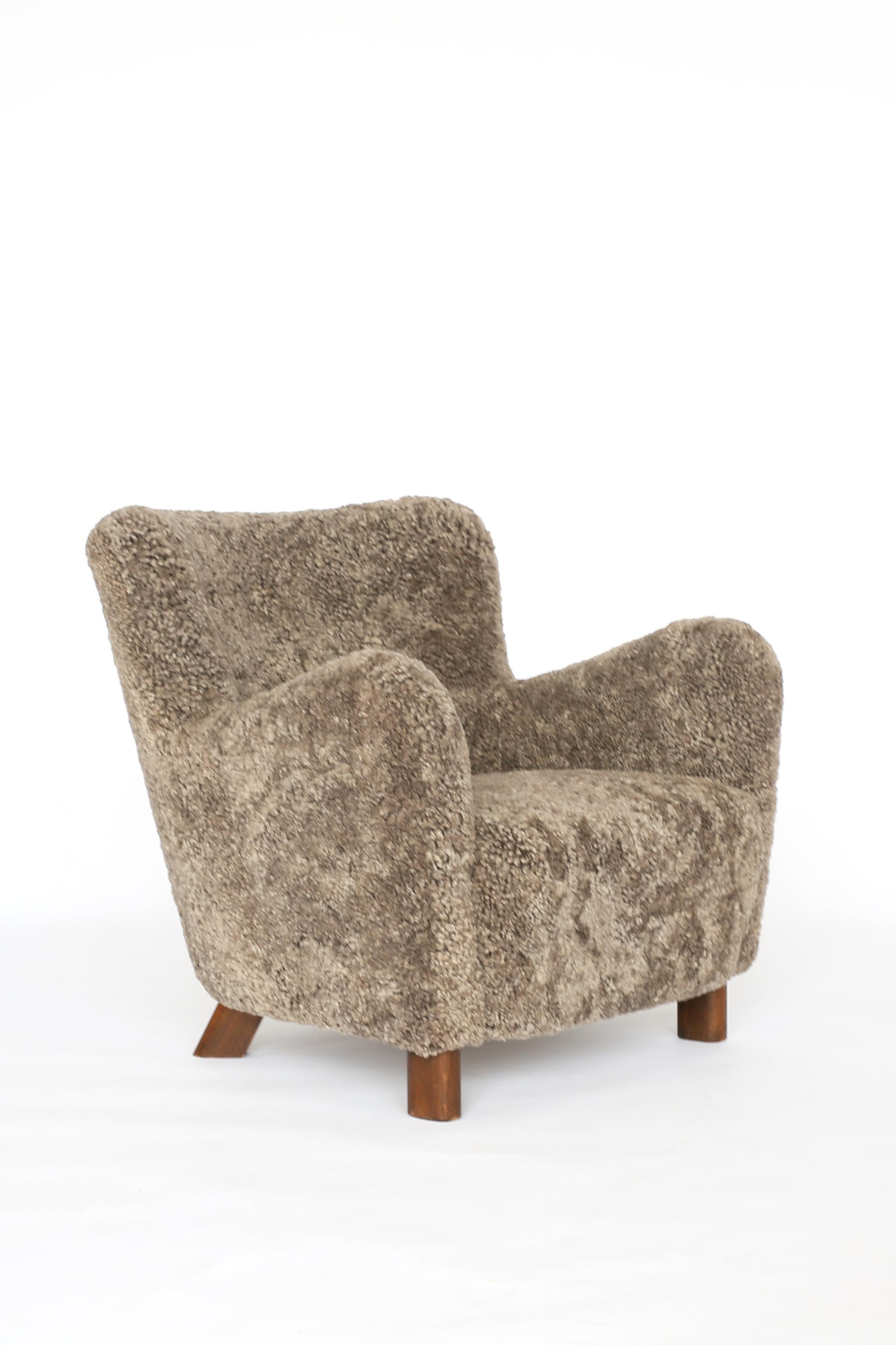 Scandinave moderne Fauteuil Fritz Hansen FH 1669, années 1940 en vente