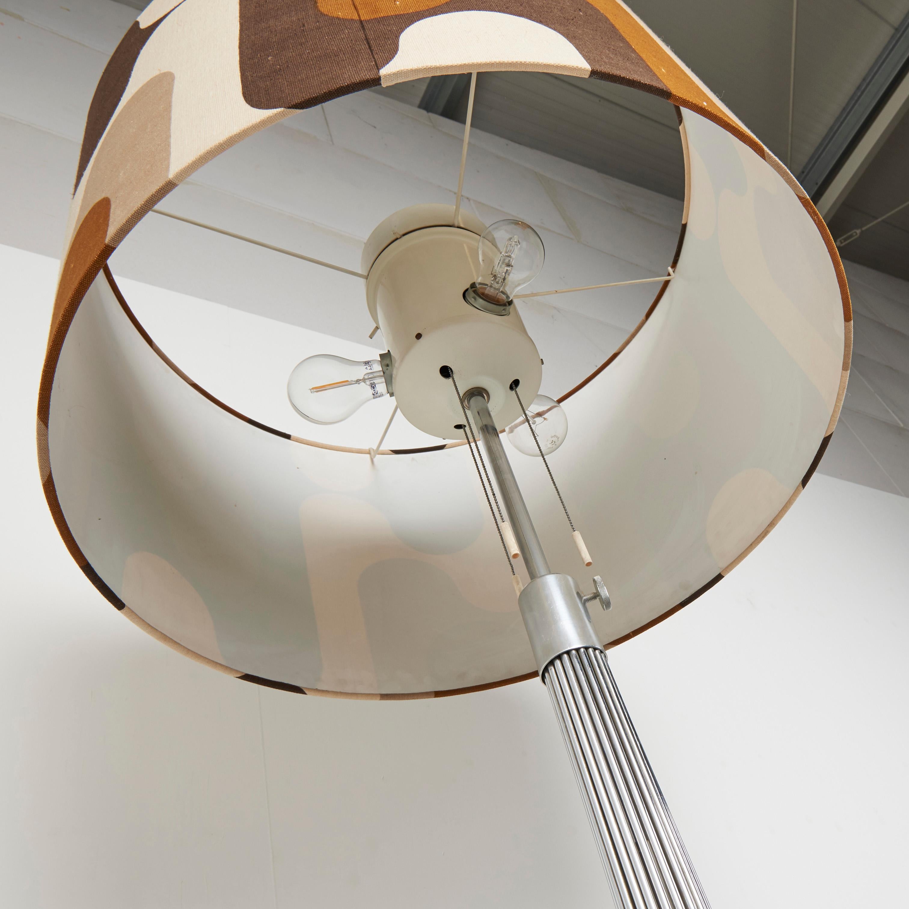 Mid-20th Century Fritz Hansen floor lamp with Panton lamp shade, 1960s For Sale
