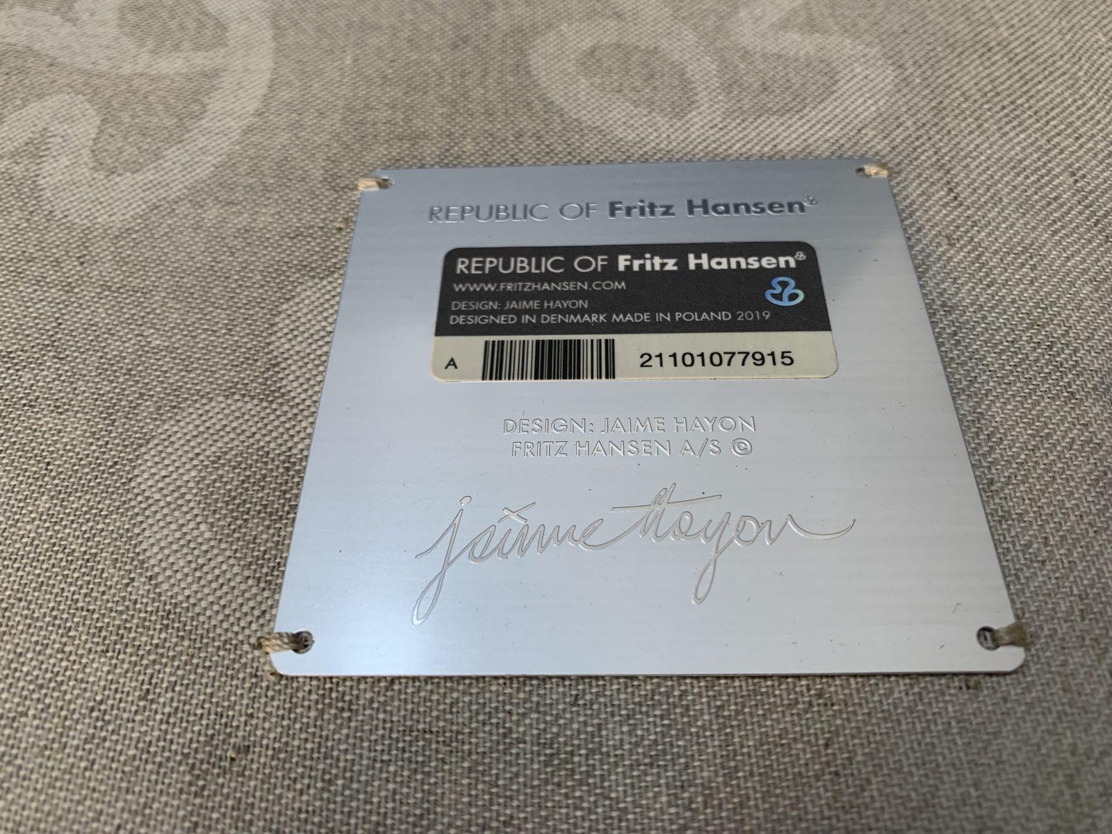 Fritz Hansen “Fri” Lounge Armchair in Blue Fabric For Sale 7