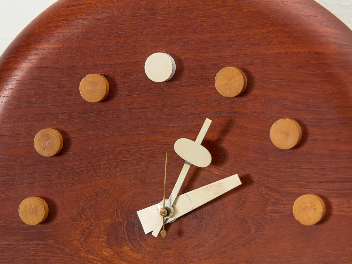 Danish Fritz Hansen & George Nelson Stool Seat Wall Clock For Sale