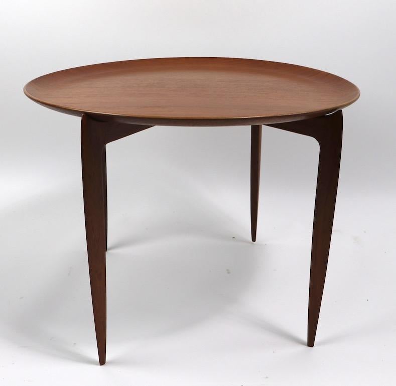 Scandinavian Modern Fritz Hansen Hans Engholm Folding Table in Teak