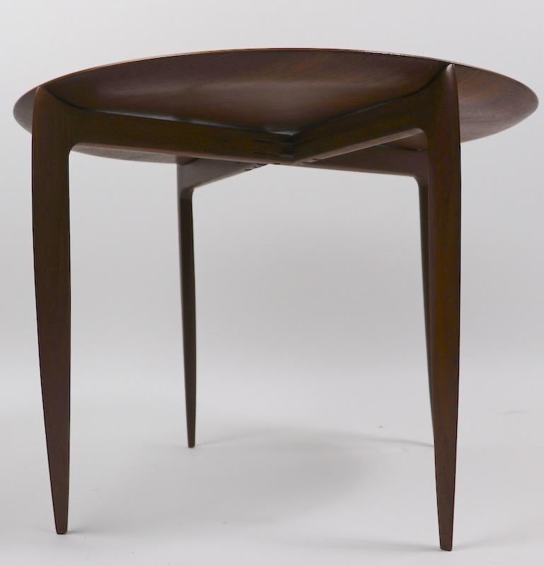 Fritz Hansen Hans Engholm Folding Table in Teak In Good Condition In New York, NY