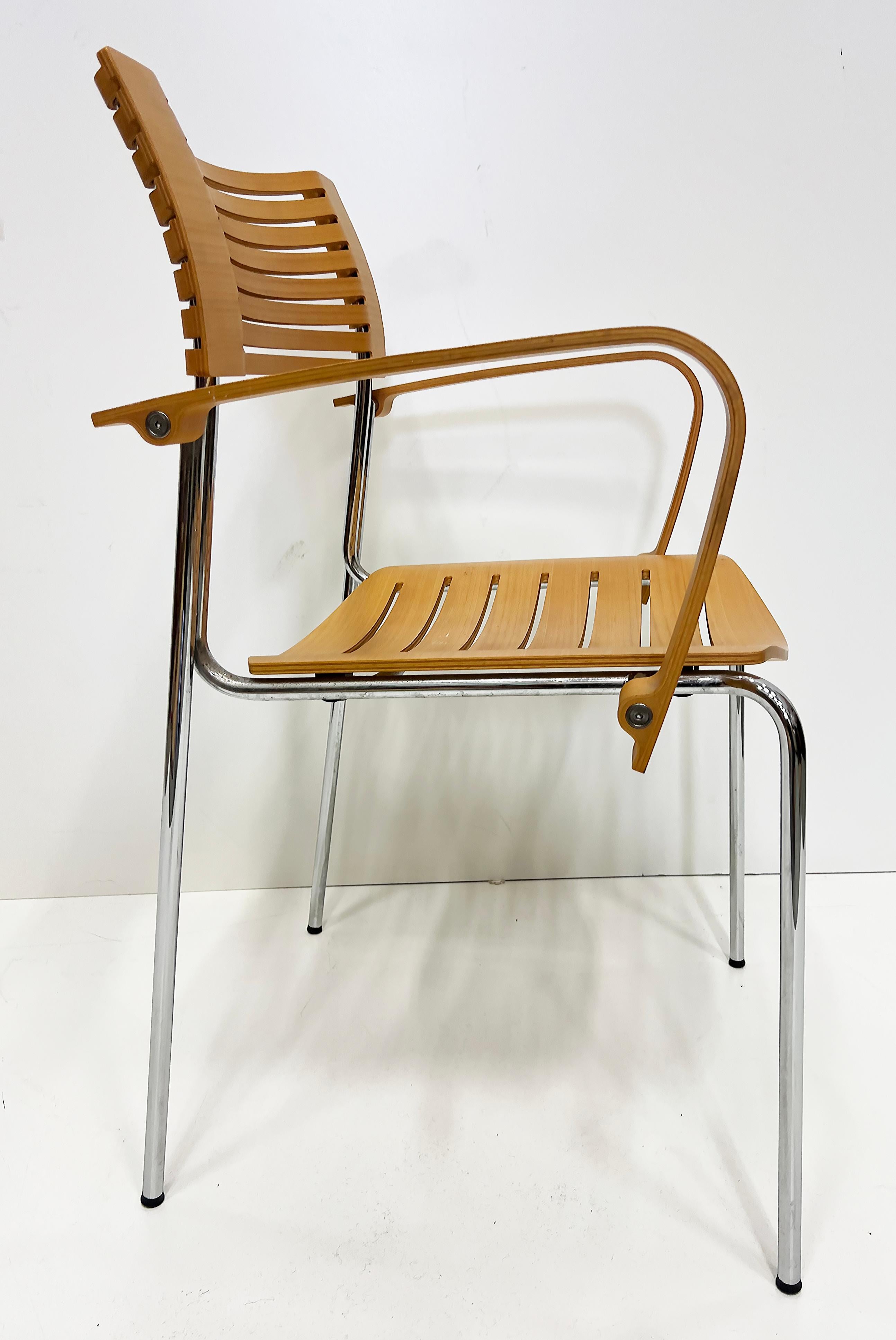 Fritz Hansen Kasper Salto Läufer-Sessel für Knoll Studios, 2 Paare verfügbar (Chrom) im Angebot