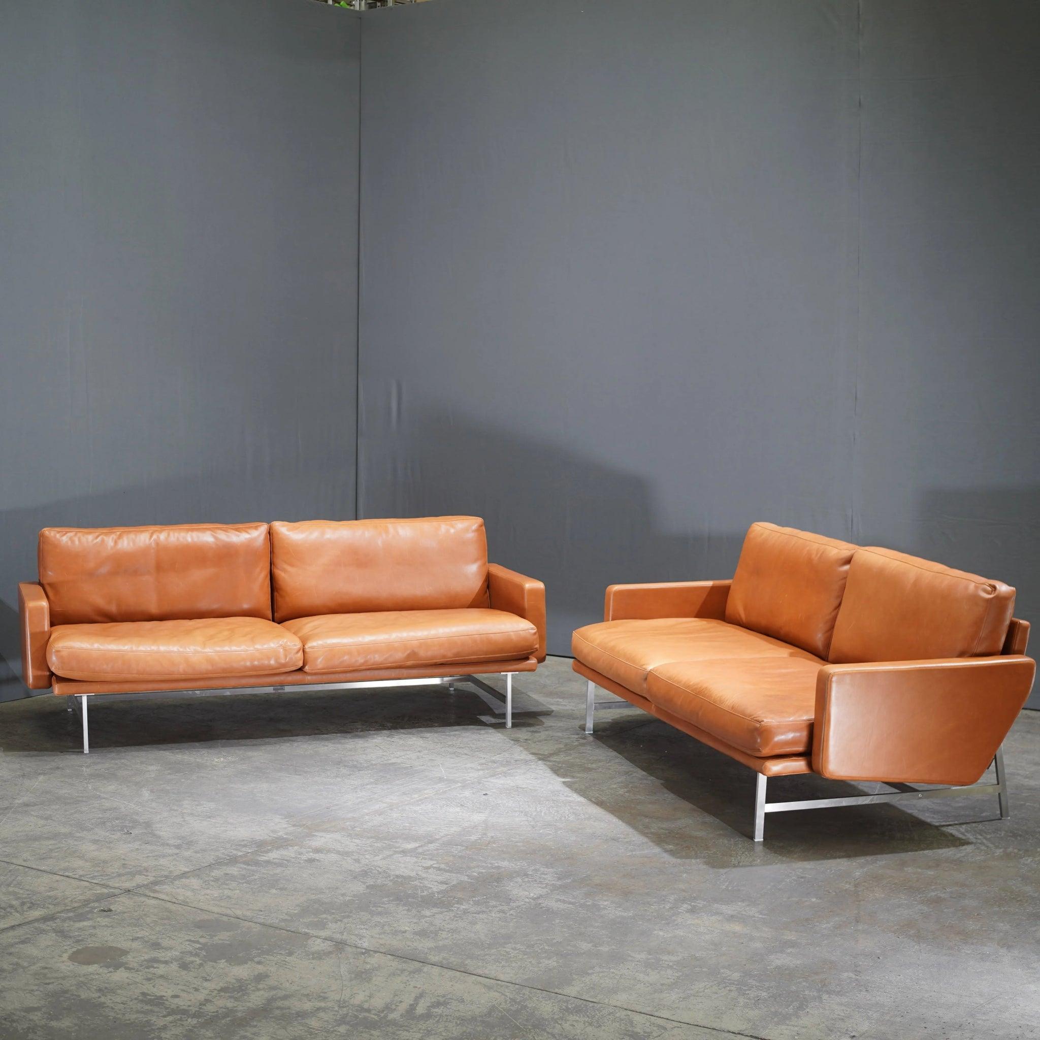 Modern Fritz Hansen Lissoni Two Seater Leather Sofa by Piero Lissoni