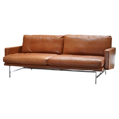 Fritz Hansen Lissoni Two Seater Leather Sofa by Piero Lissoni