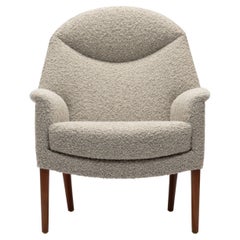 Chaise longue Fritz Hansen en bouclé Pierre Frey, Ejner Larsen, Bender Madsen