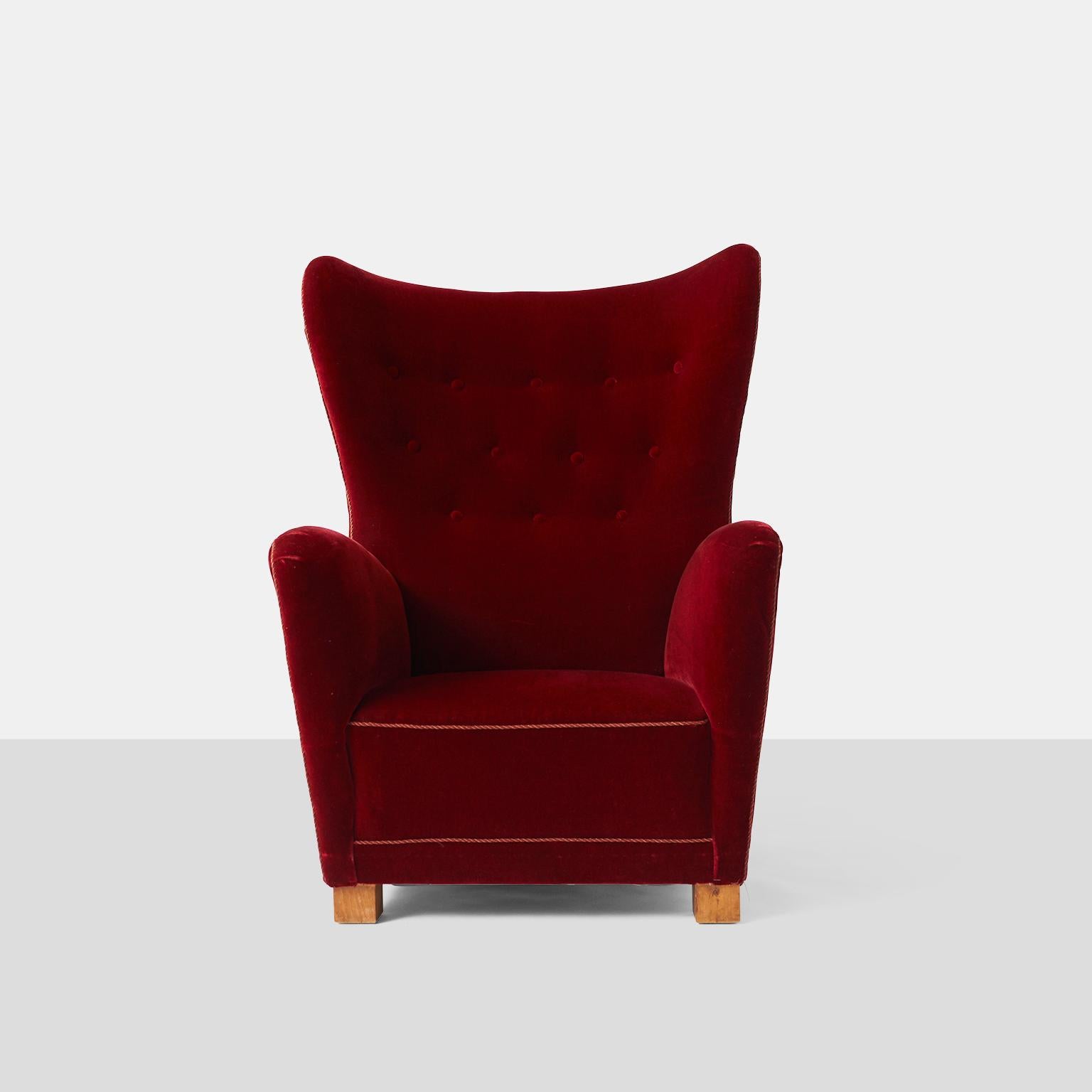Scandinavian Modern Fritz Hansen Lounge Chair Model #1672