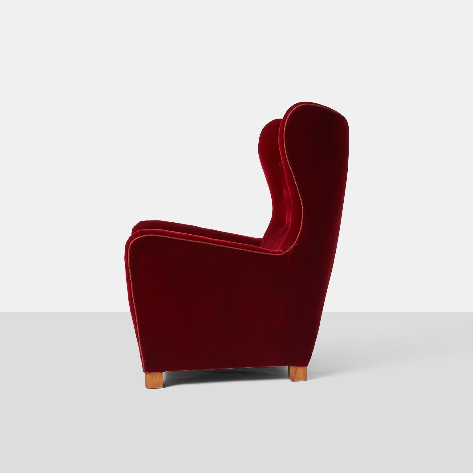 Danish Fritz Hansen Lounge Chair Model #1672 For Sale