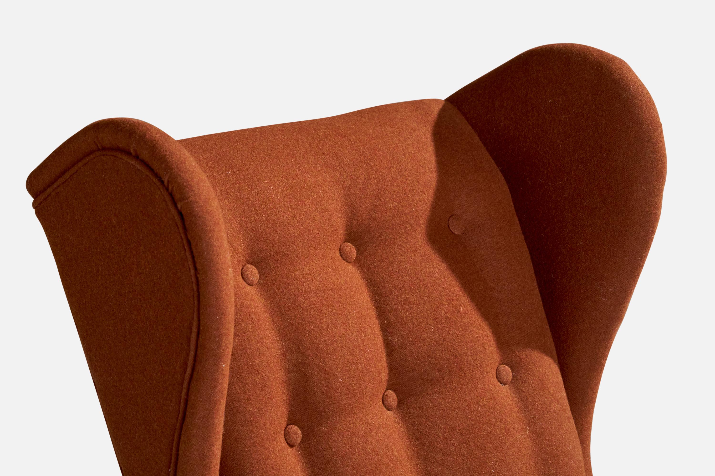 Fritz Hansen, chaise longue, Wood, tissu, Danemark, années 1940 en vente 1