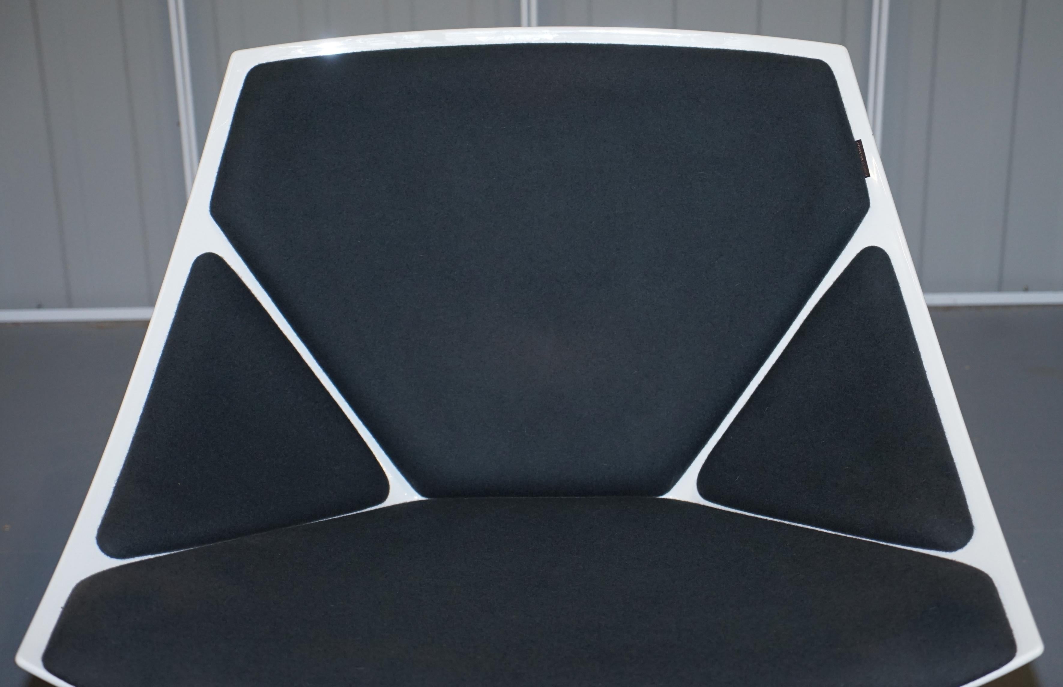 Dutch Fritz Hansen Metal Frame Space Lounge Chair by Jehs & Laub Very Cool For Sale