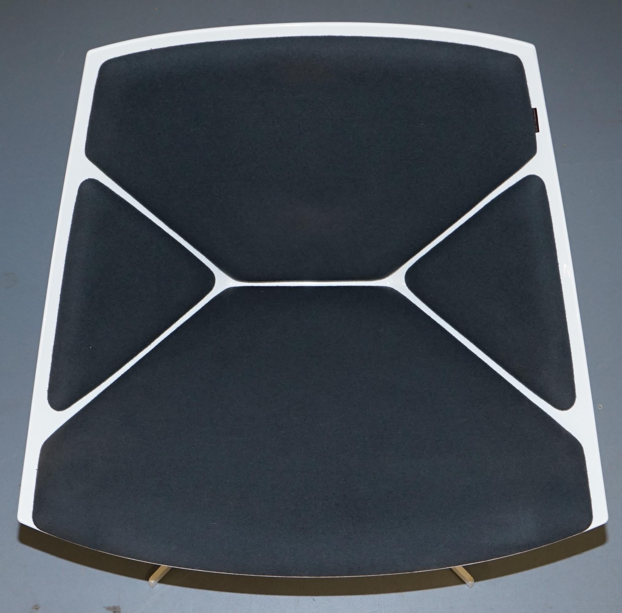 Hand-Crafted Fritz Hansen Metal Frame Space Lounge Chair by Jehs & Laub Very Cool For Sale