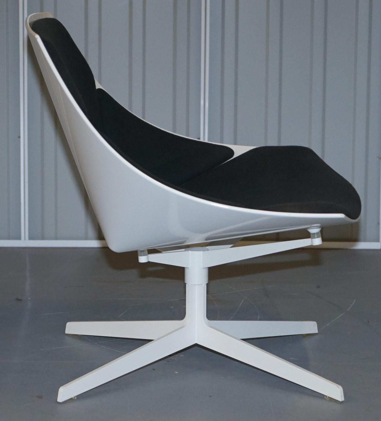 Upholstery Fritz Hansen Metal Frame Space Lounge Chair by Jehs & Laub Very Cool For Sale