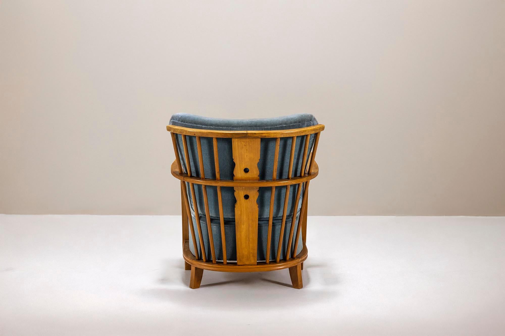Fritz Hansen Model 1590 Lounge Chair, Denmark 1940s 1