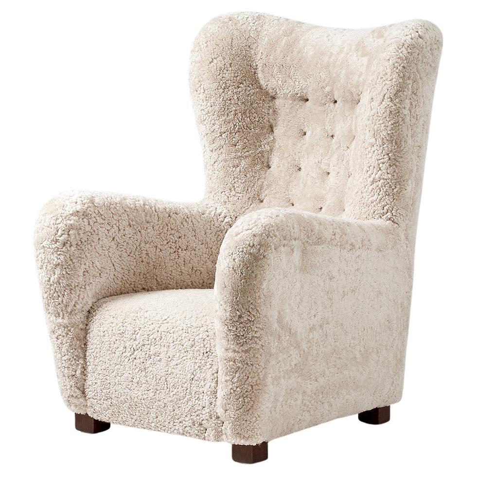 Fritz Hansen Model 1672 Sheepskin Wing Chair, 1940s