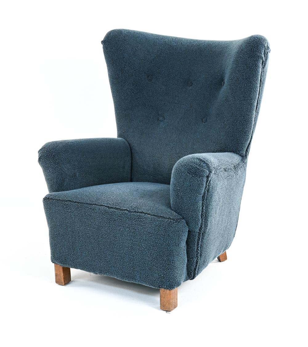 Mid-Century Modern Fritz Hansen Model 1672 Wingback Lounge Chair