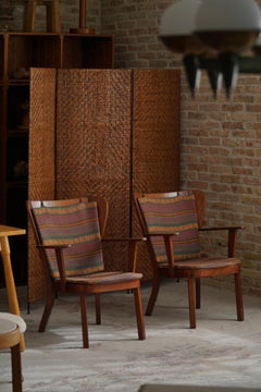 Fritz Hansen, Model "Canada", A Pair of Armchairs in Beech, Danish Modern, 1939