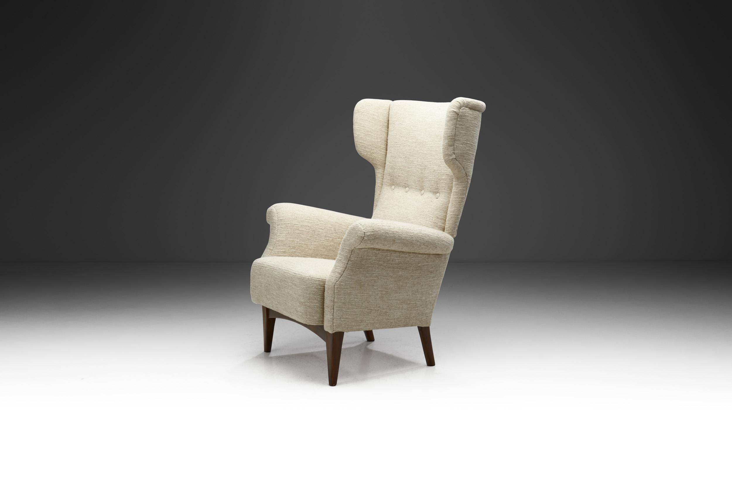 Throughout Scandinavia, there's a long history of pride in craftsmanship which is especially true of Denmark and one of its most reputable furniture makers Fritz Hansen. This beautiful wingback chair is an exceptional flagbearer of Danish