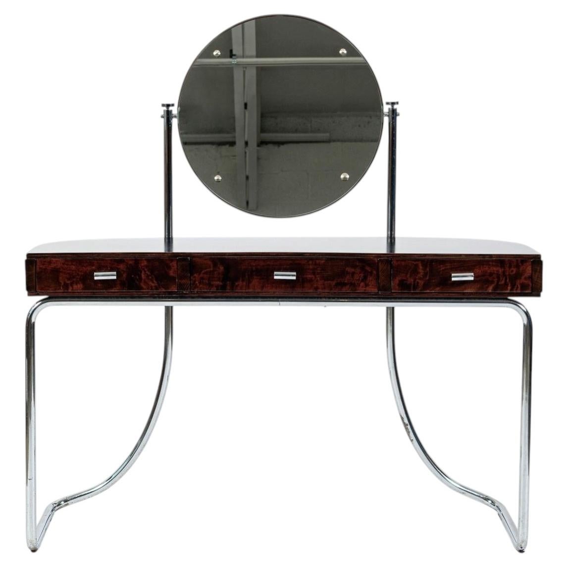 Fritz Hansen Model S214 Tubular Steel Dressing Table, Mart Stam, Denmark 1930s For Sale