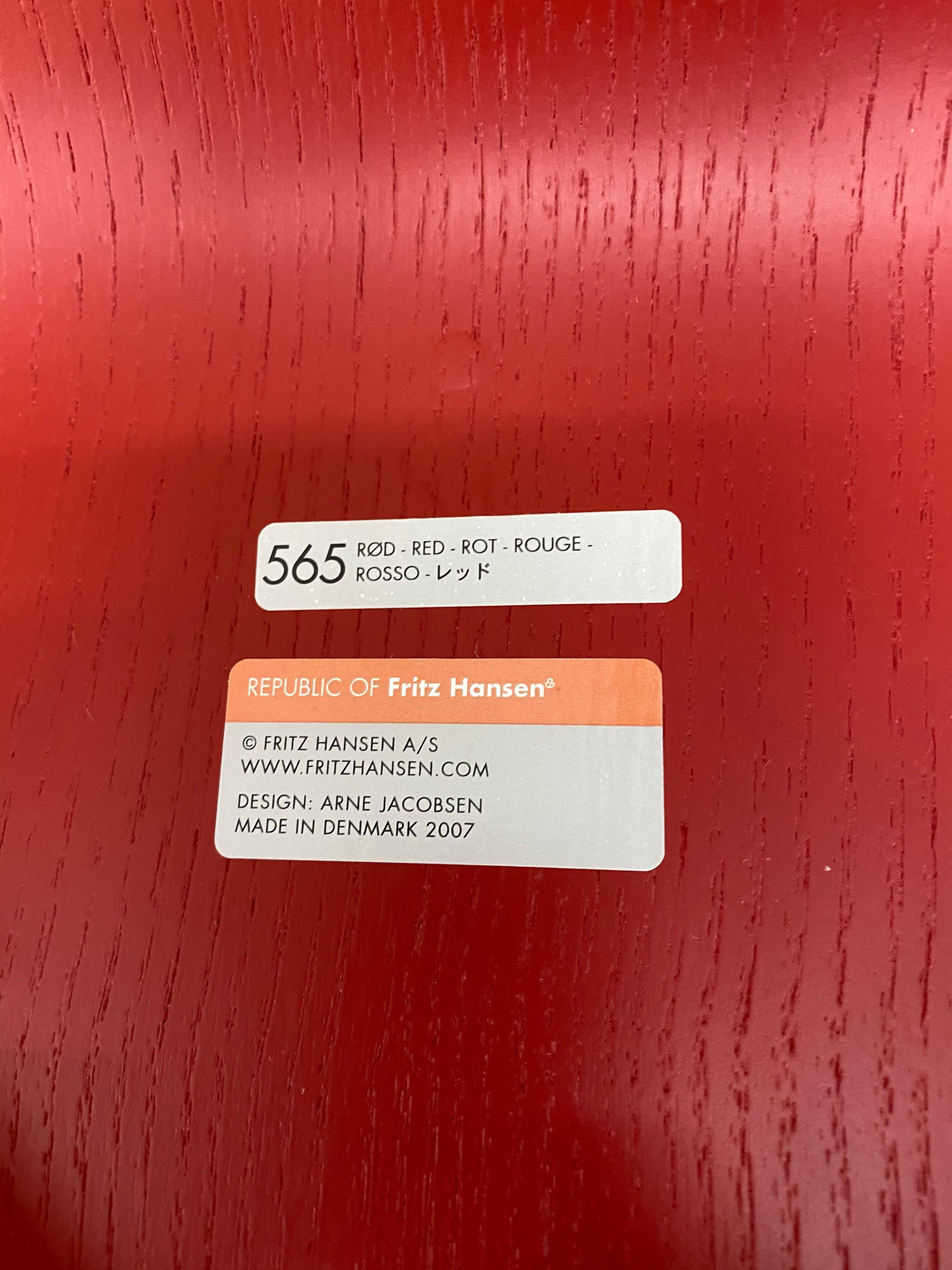 Fritz Hansen Modern Series 7, Model 3017, Red Chair 3
