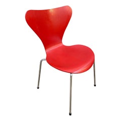 Fritz Hansen Modern Series 7, Model 3017, Red Chair