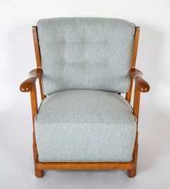 Fritz Hansen Oak Frame Upholstered Armchair
