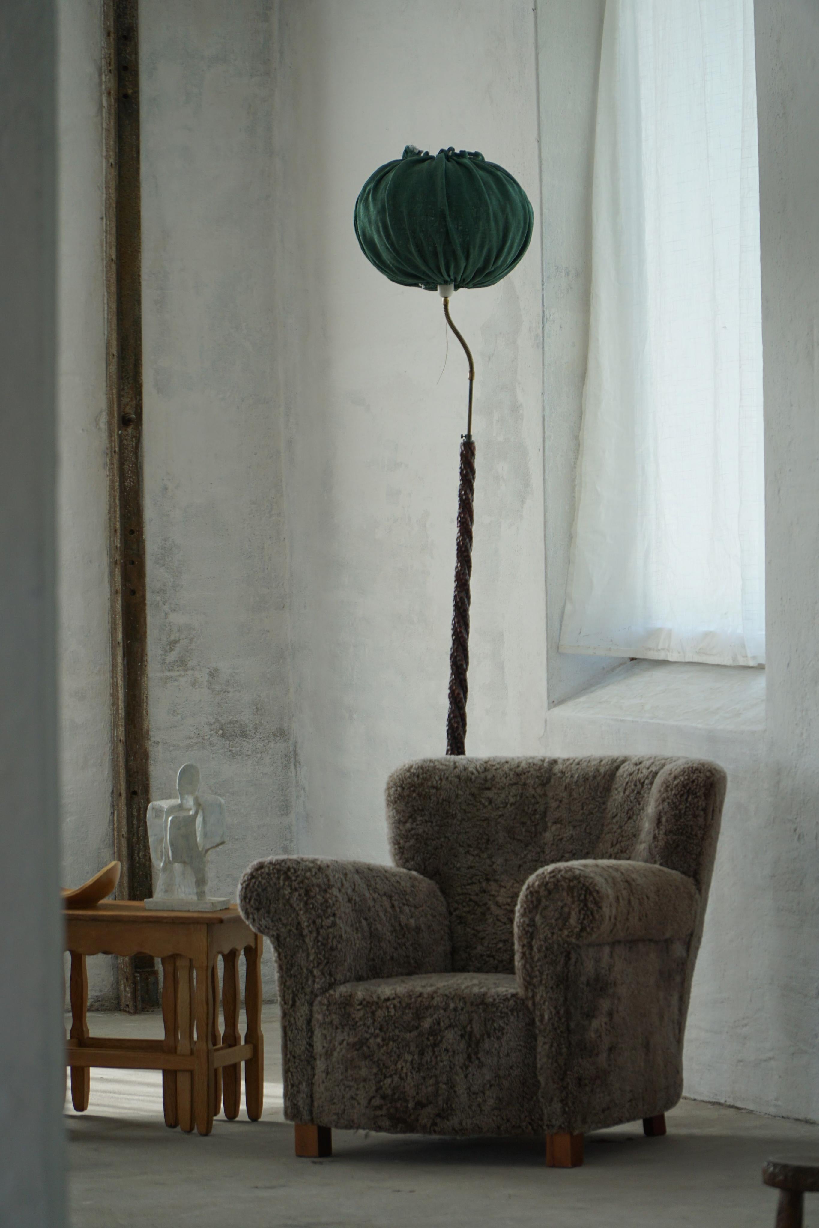 Fatto a mano Fritz Hansen, Coppia di sedie da salotto danesi Art Deco, rivestite, anni '40 in vendita
