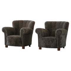Schaffell- und Schafleder-Loungesessel