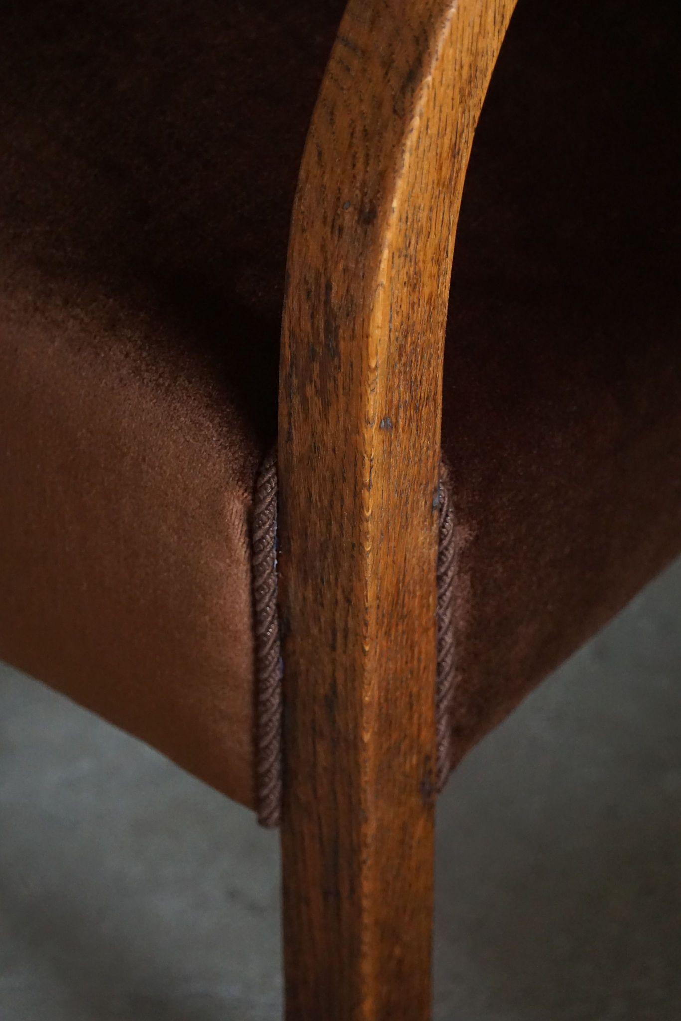 Fritz Hansen, Paar dänische geschwungene Art-Déco-Loungesessel, neu gepolstert, 1940er Jahre im Angebot 7
