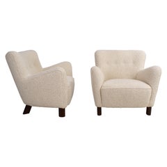 Fritz Hansen Pair of Easy Chairs, Model 1669