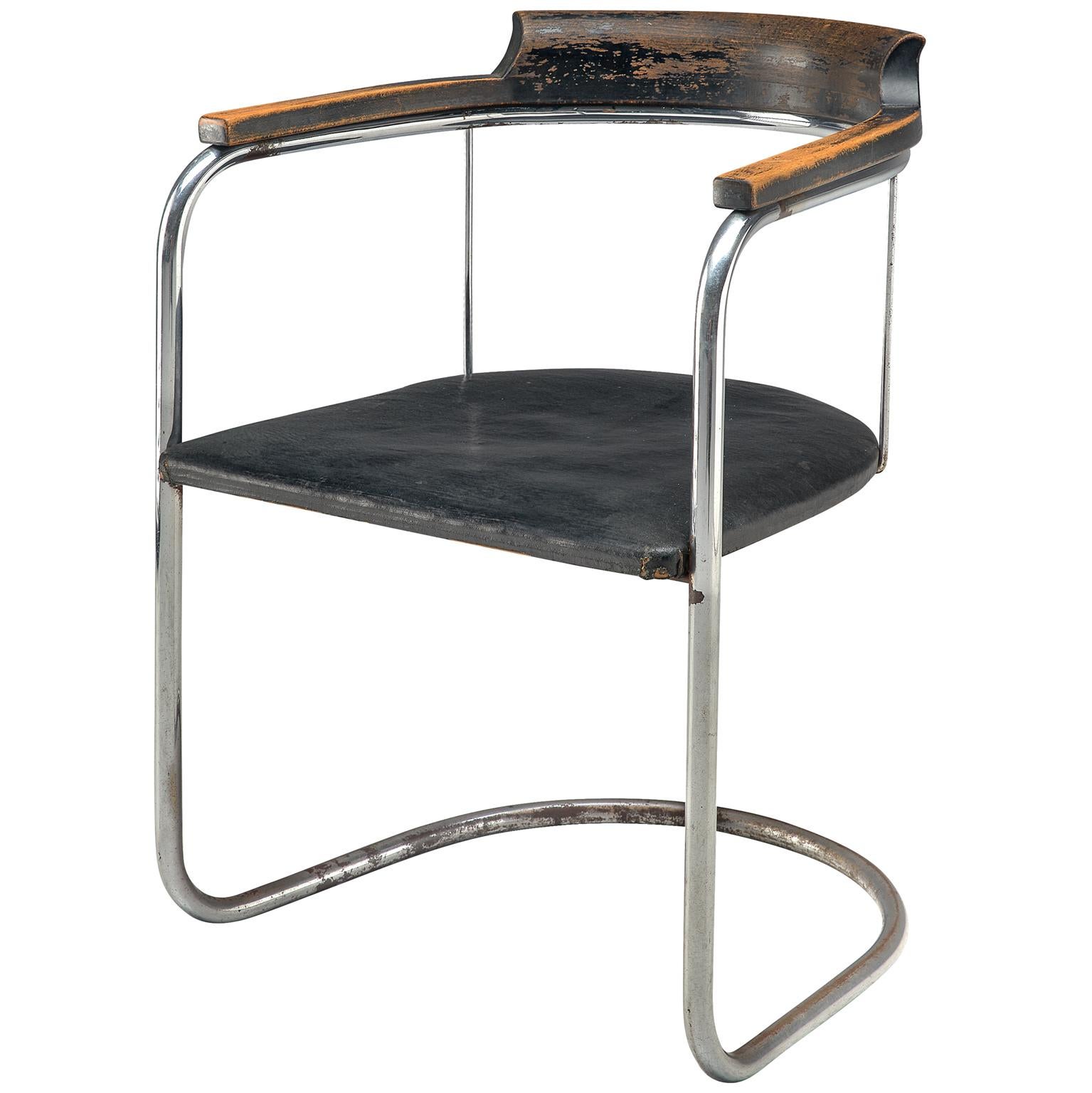 Fritz Hansen Patinated 'S125' Armchair, 1934