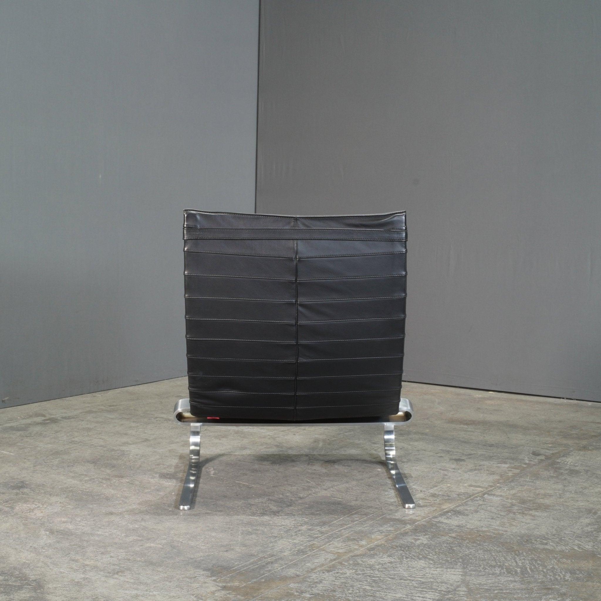 Chaise en cuir noir Fritz Hansen PK20 par Poul Kjærholm en vente 2